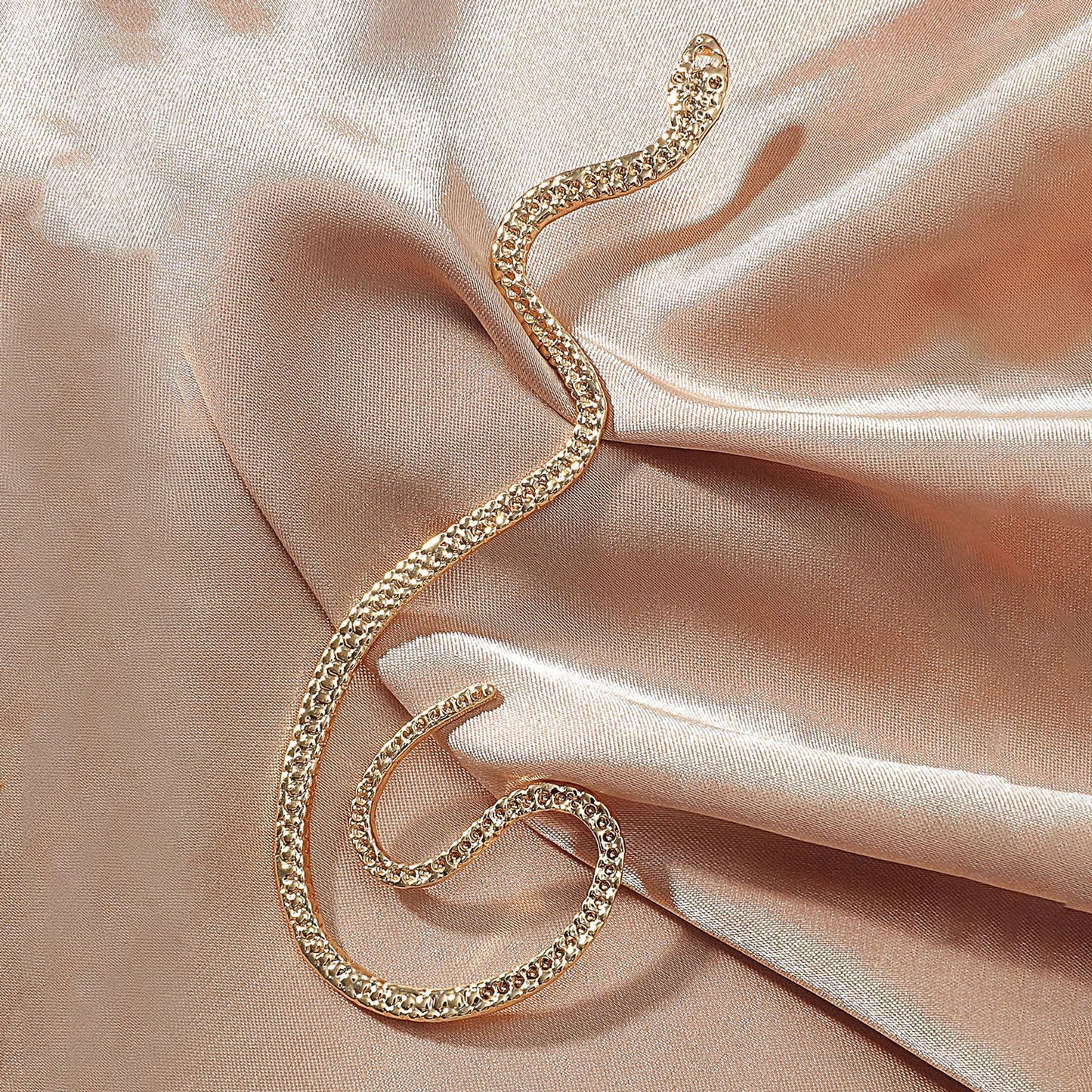 Unique Pure Silver Snake Earring - animalchanel