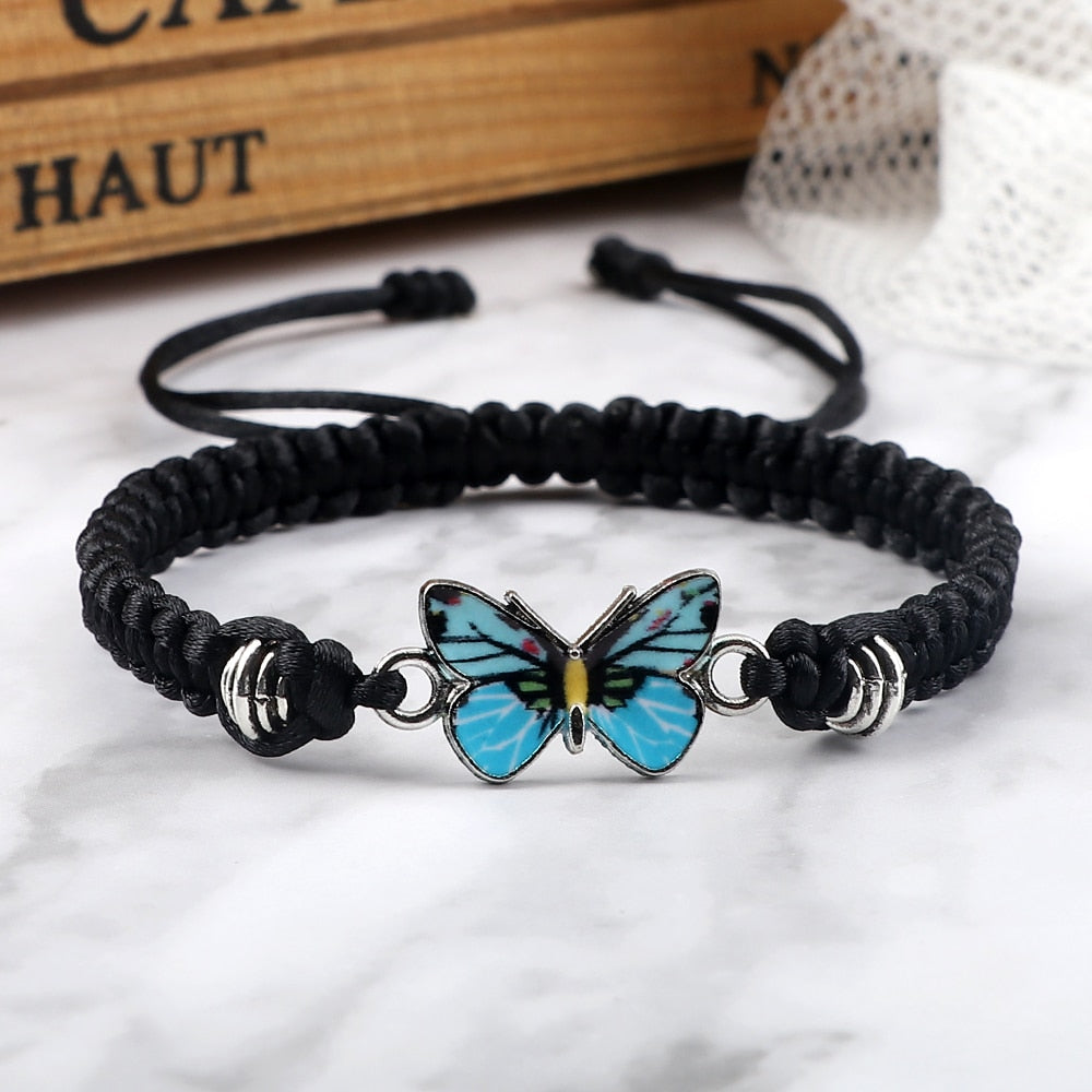 Cute Butterfly Handmade Braided Bracelet - animalchanel