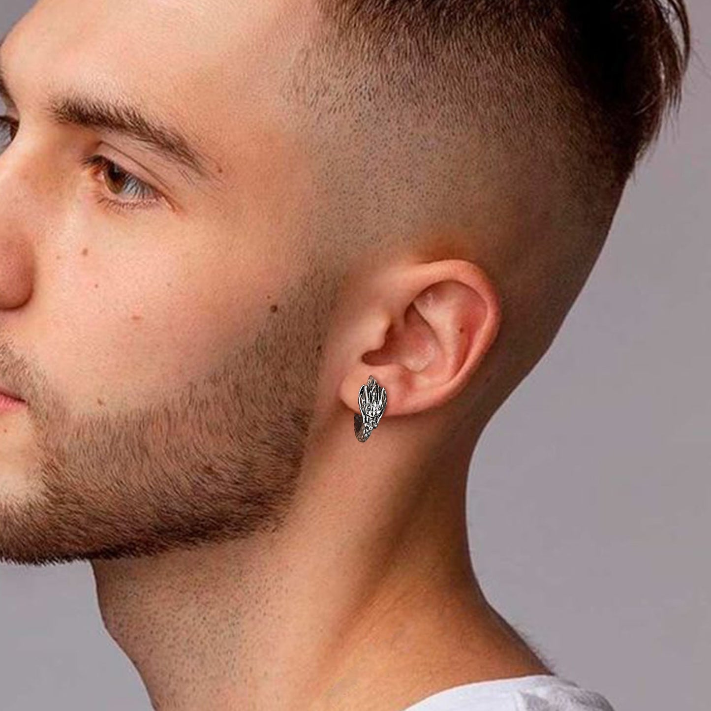 Unique dragon earring hoop