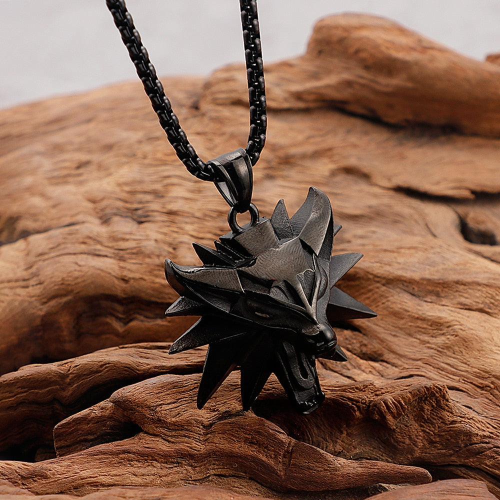 amazing wolf head pendant necklace - animalchanel