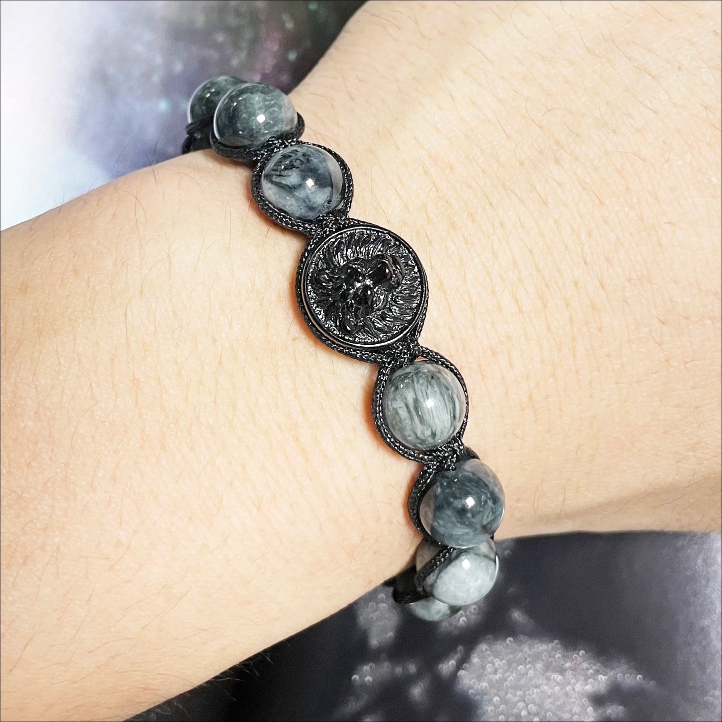 Fashion Black Lion Beaded Bracelets