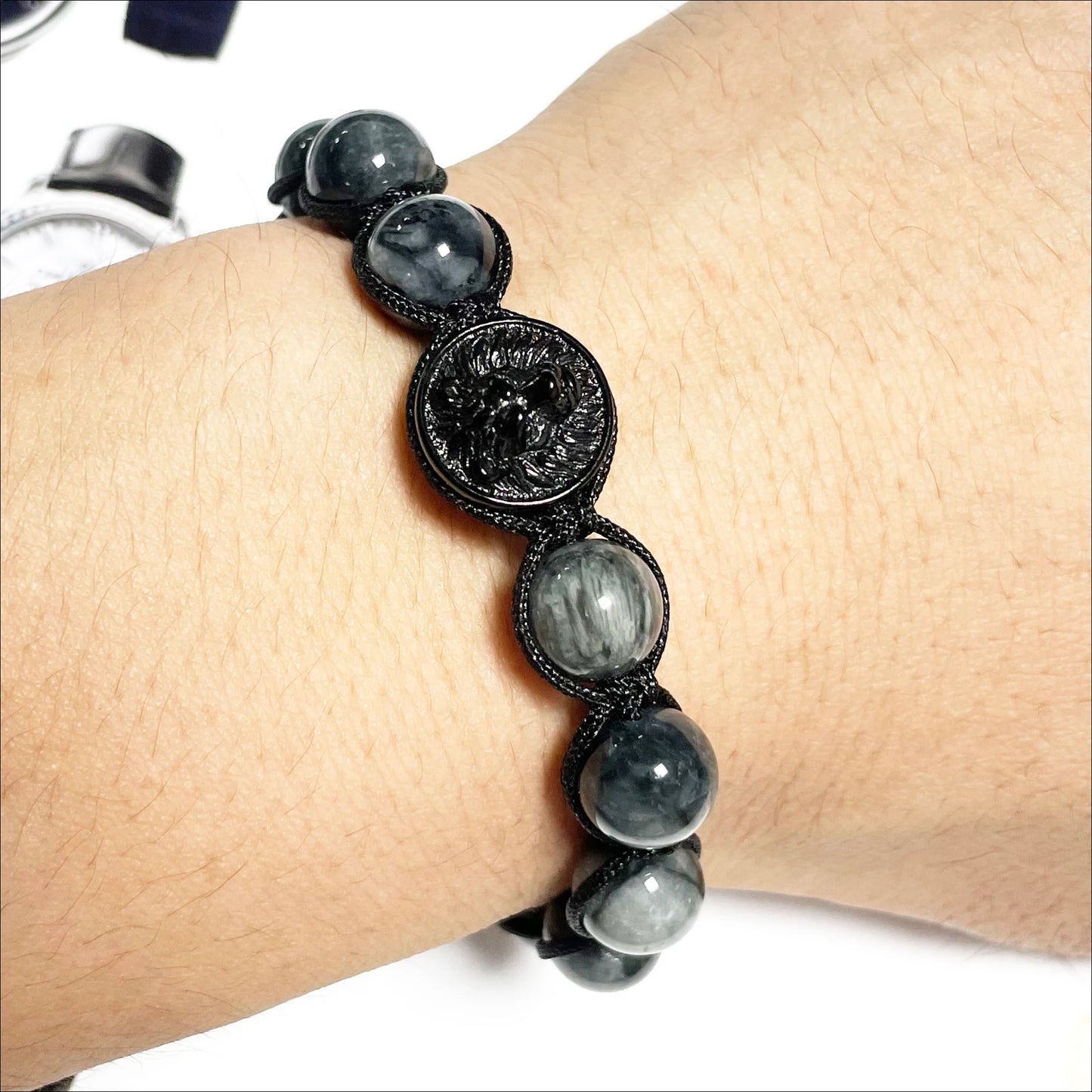 Fashion Black Lion Beaded Bracelets