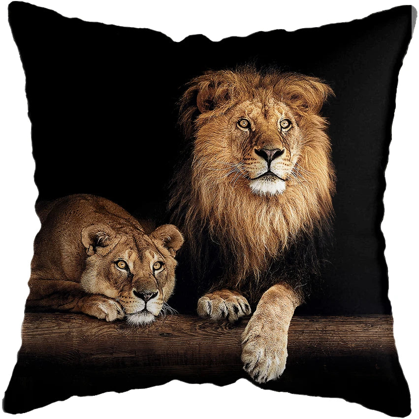 Wild  Lions Cushion Cover