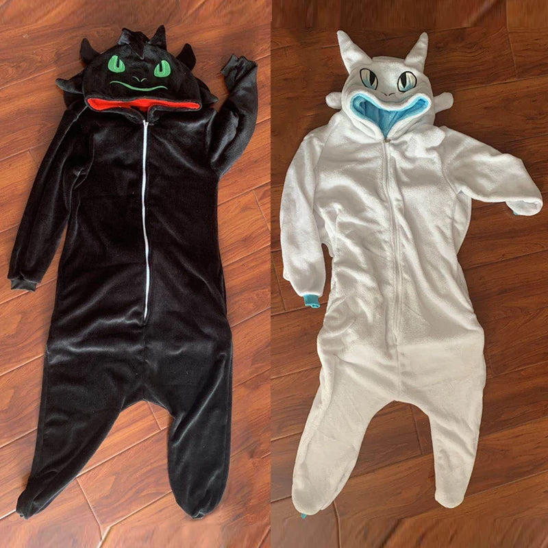 Dragon White Black  Pajama