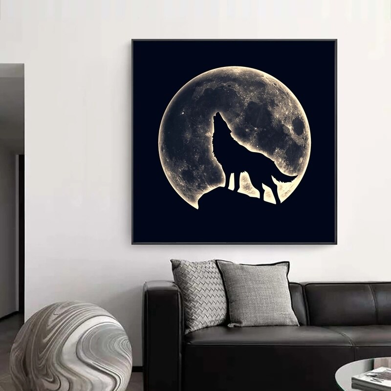 Unique Wolf Moon Canvas