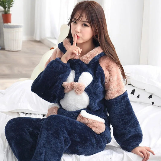 Cute Rabbit Pajamas Set