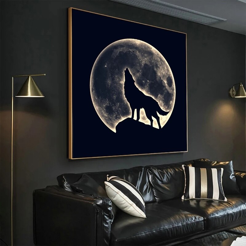 Unique Wolf Moon Canvas