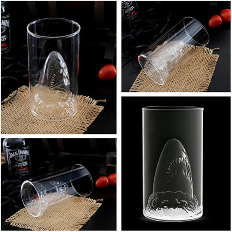 Unique Transparent Shark Glass