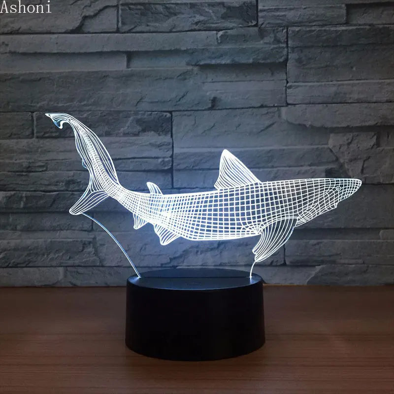 New Shark 3D Table Lamp