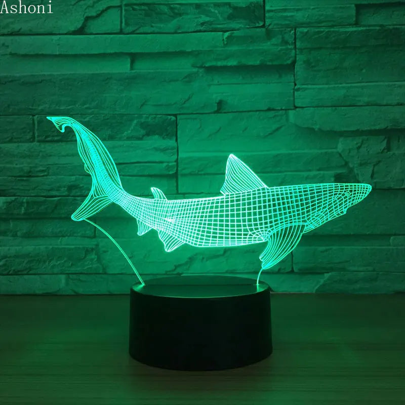 New Shark 3D Table Lamp