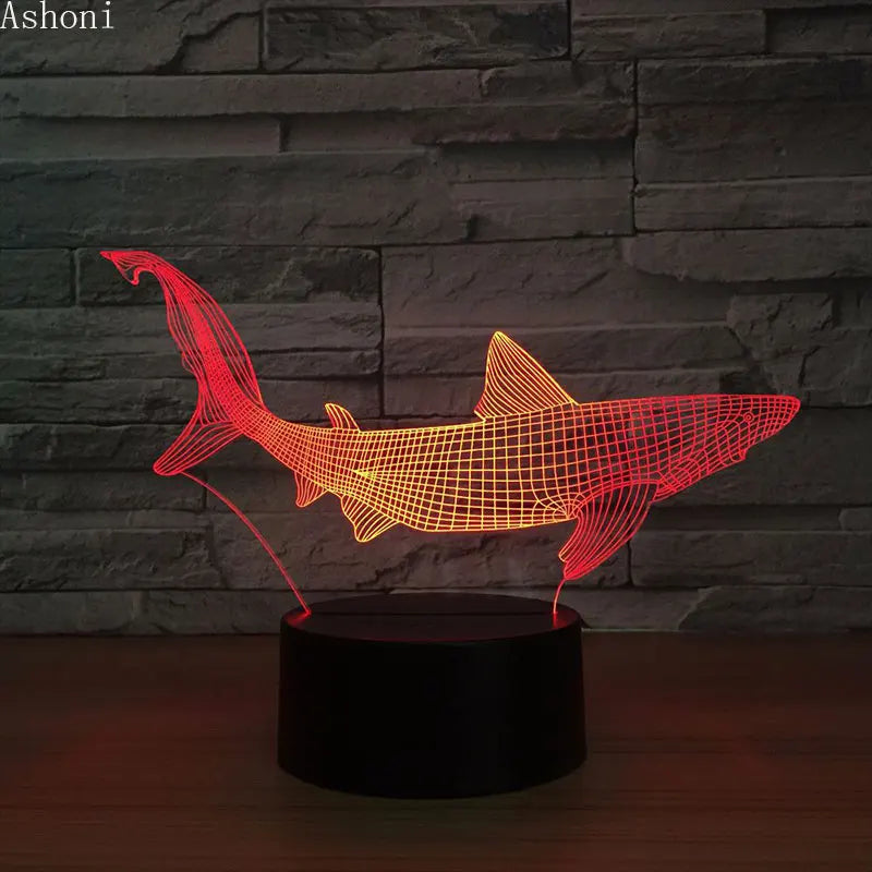 New Shark 3D Table Lamp