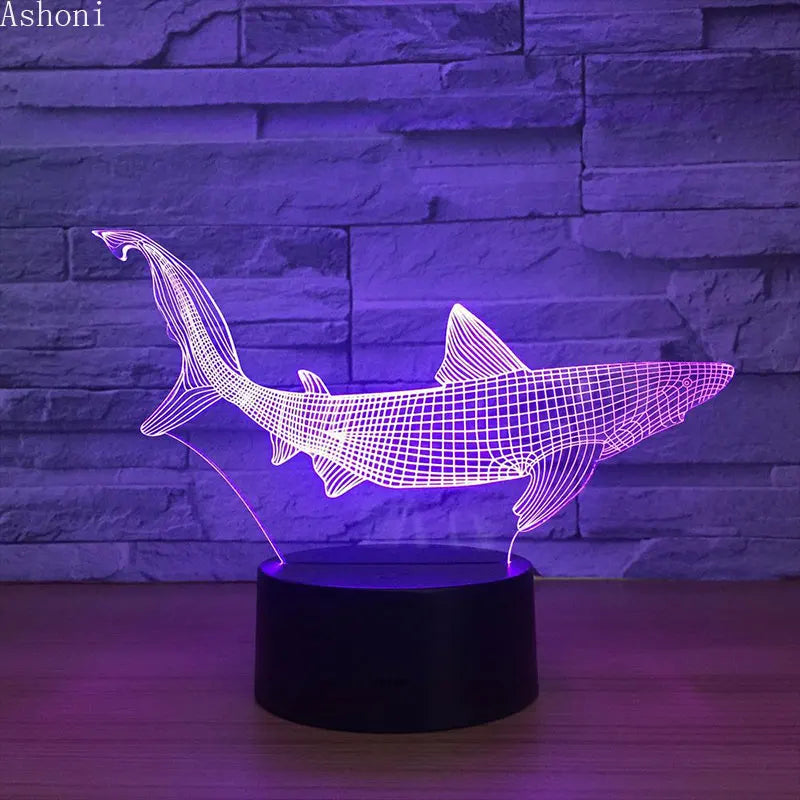 New Shark 3D Table Lamp