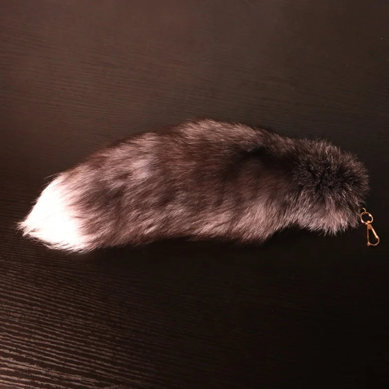 Unique  Wolf Tail Fur Keychains