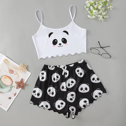 Cute Panda Pajama Set