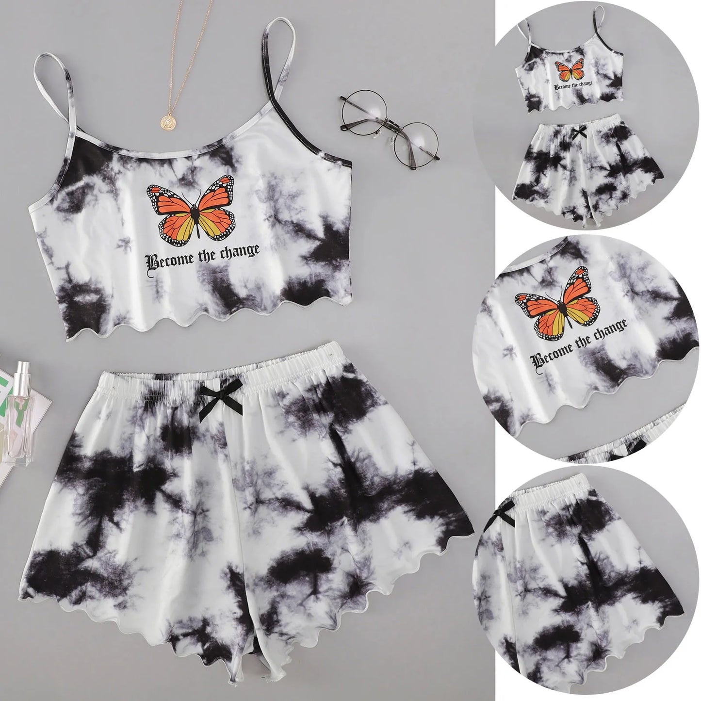 Cute Butterfly Pajama Set
