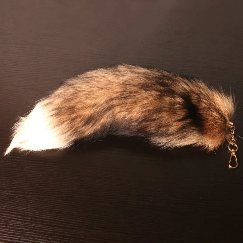 Unique  Wolf Tail Fur Keychains