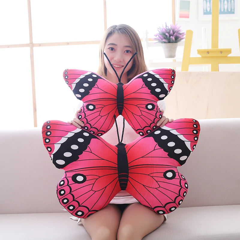 Colorful Butterfly Plush Pillow