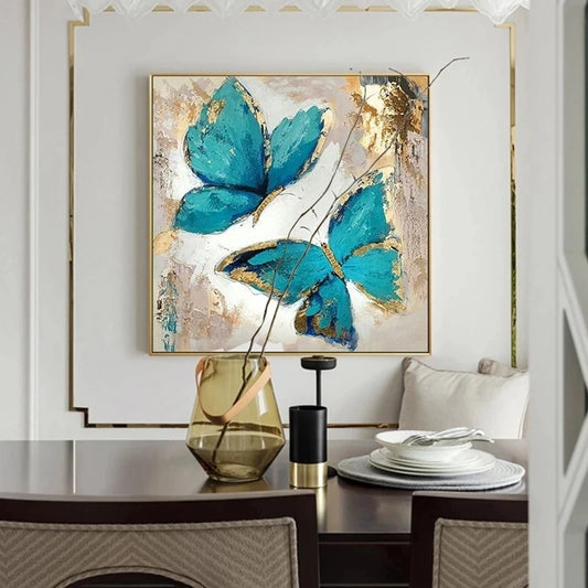 Luxury Blue Butterfly Canvas