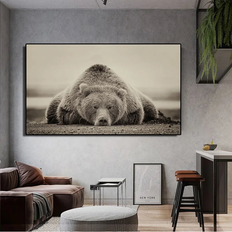 Modern Bear Canvas