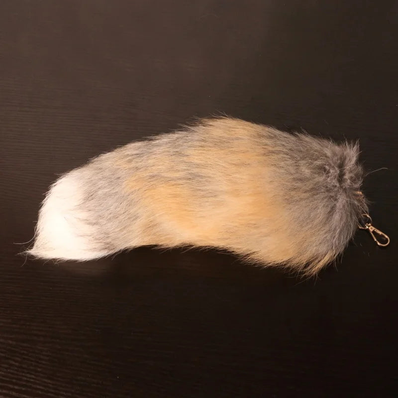 Unique  Wolf Tail Fur Keychains