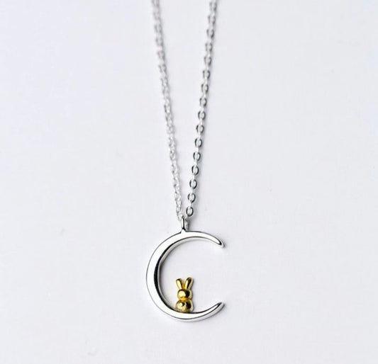 cute Rabbit Moon Necklace