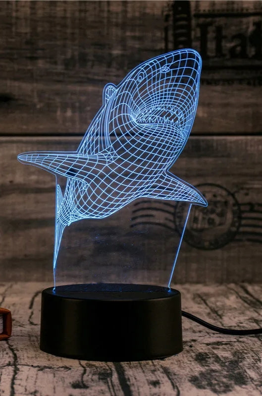 Amazing 3D Illusion Shark Lamp