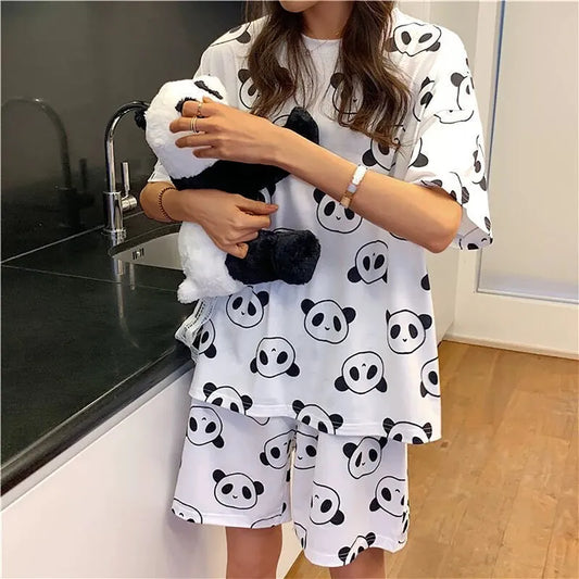 Cute Panda Pajamas Set