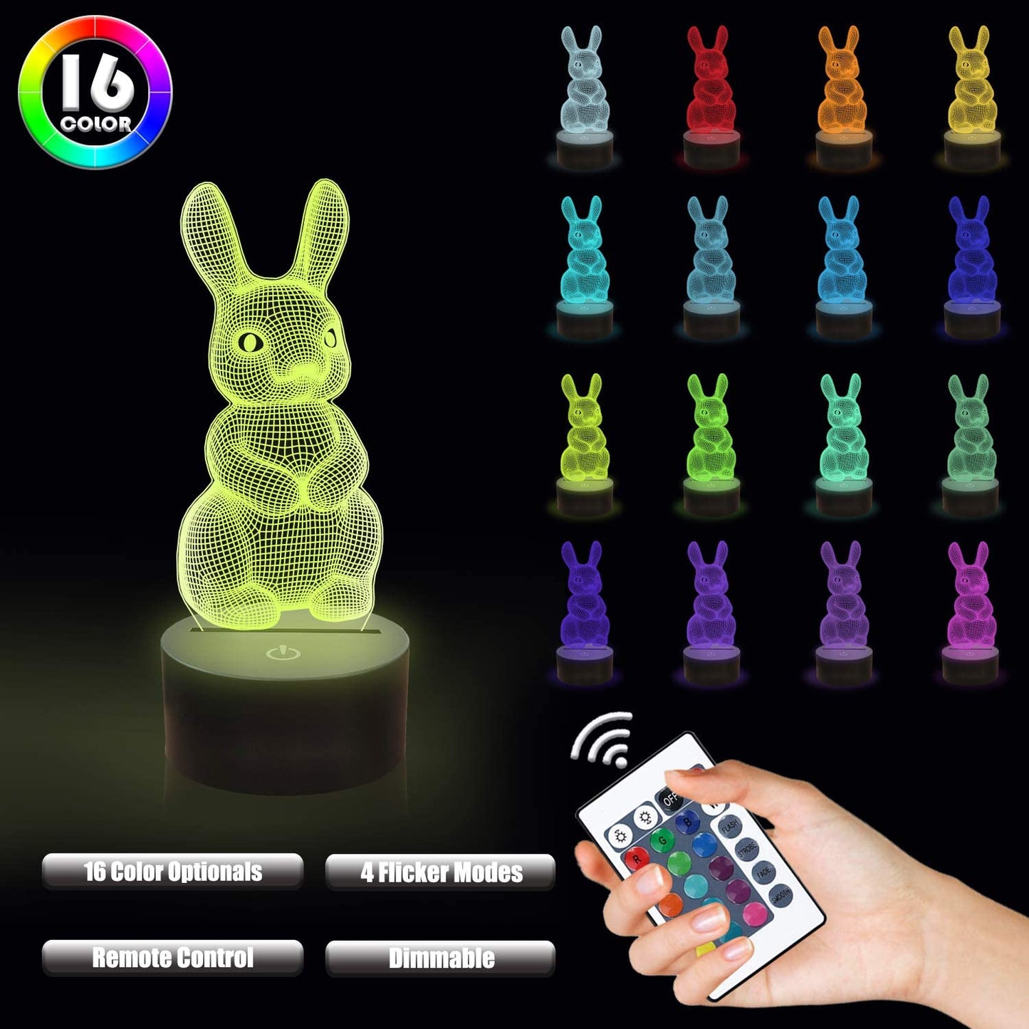 Bunny Night Light 3D