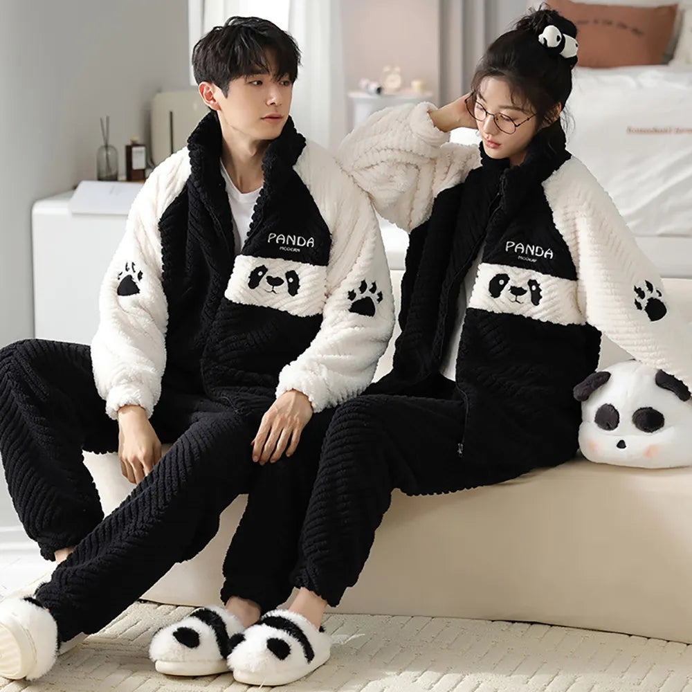 Cute Panda Couples Pajama Set