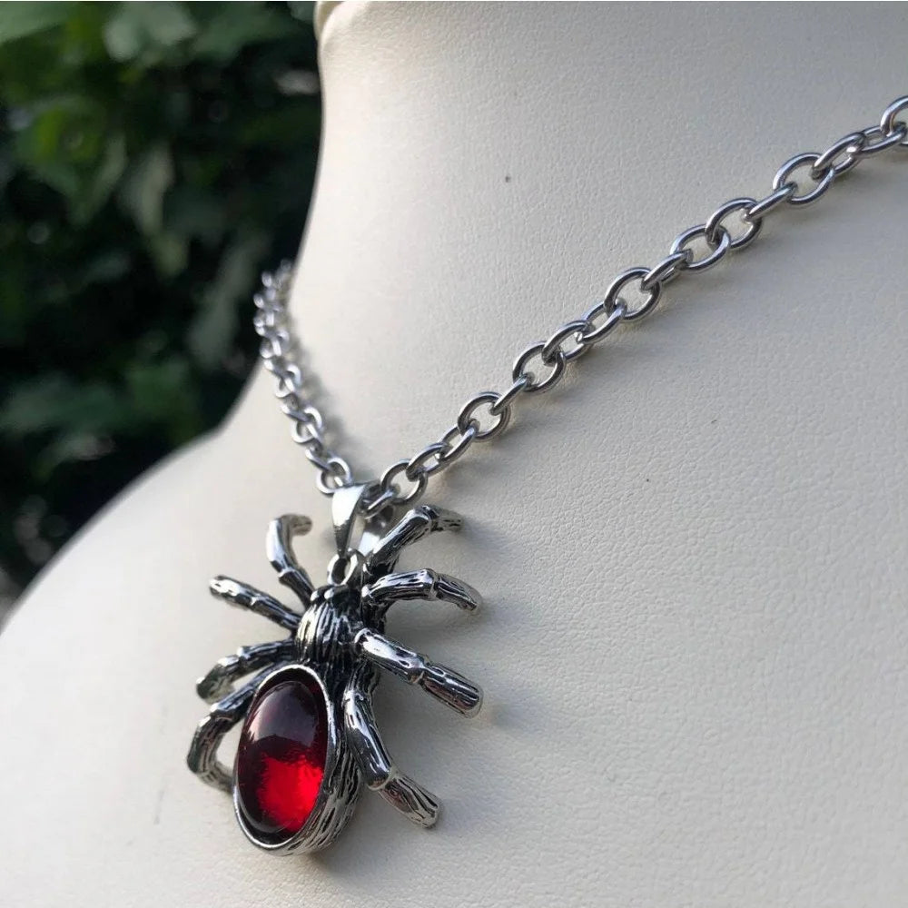 New Stainless Steel Spider Necklace