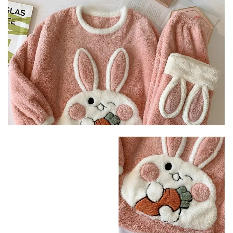 Cute Bunny Pajamas Set