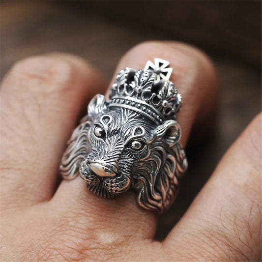 Unique Lion Crown Ring