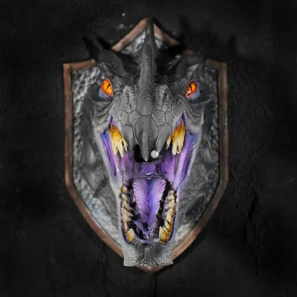 Amazing dragon head wall mount