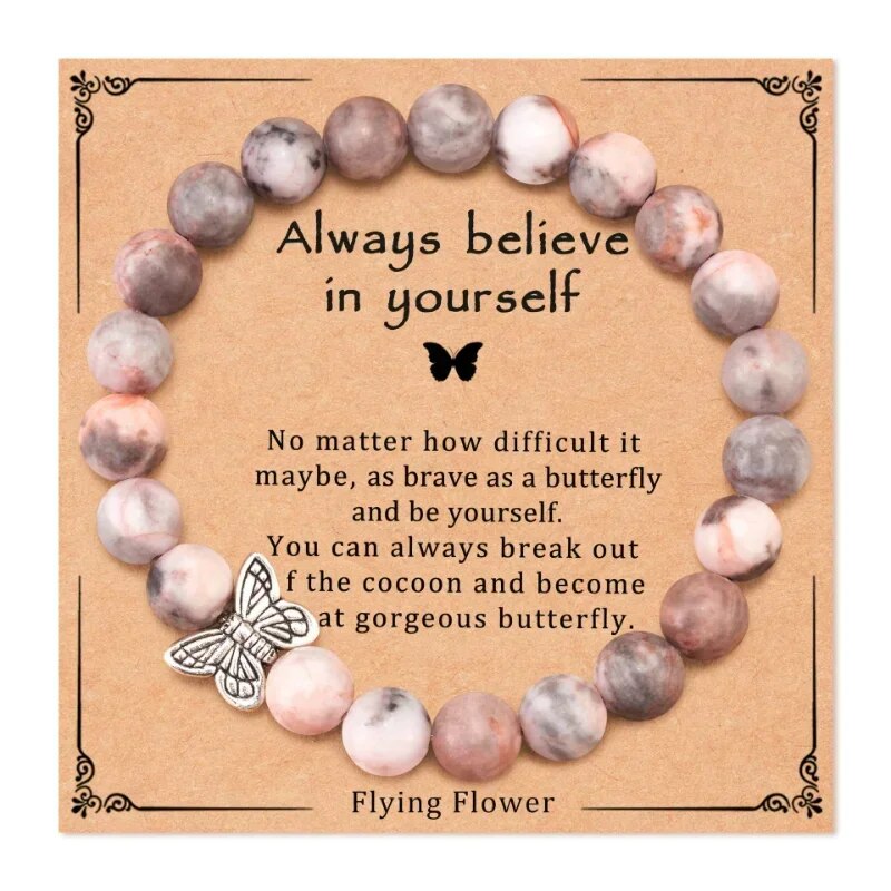 Natural Butterfly Healing Stone Bracelet