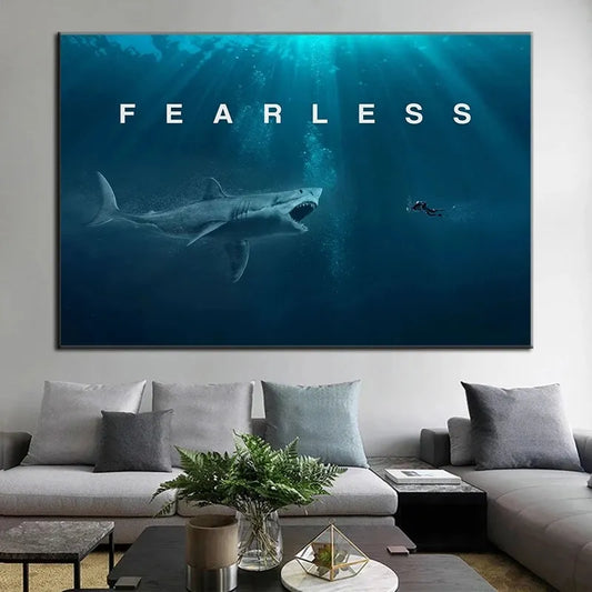 Amazing Fearless Shark Canvas