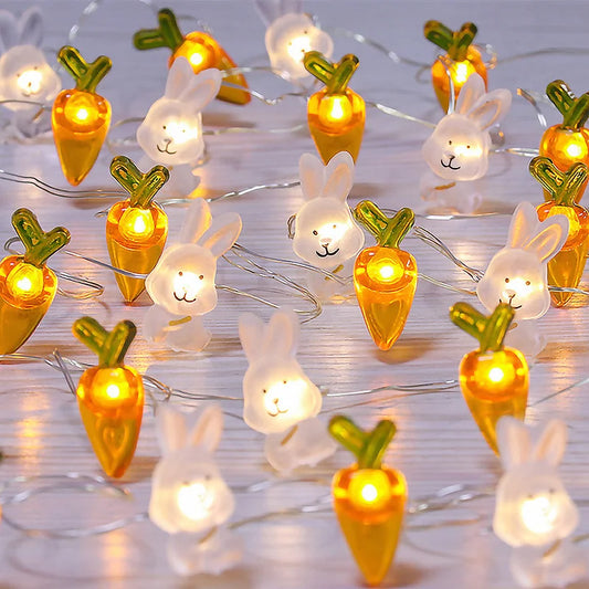 Lovely Bunny Carrot LED String Lights