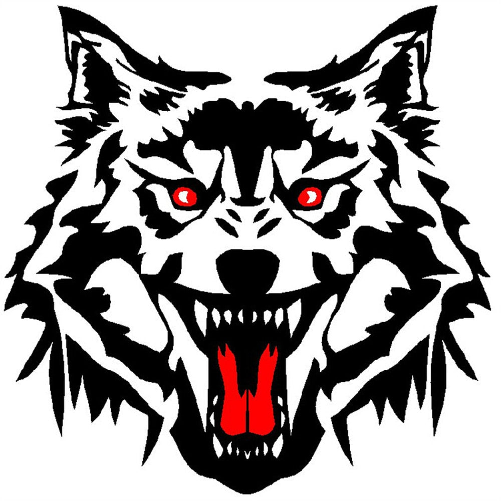 Amazing Wolf Head Car Sticker