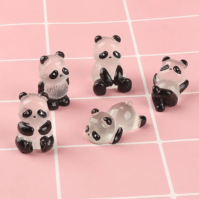 Glowing Panda Mini Figurines