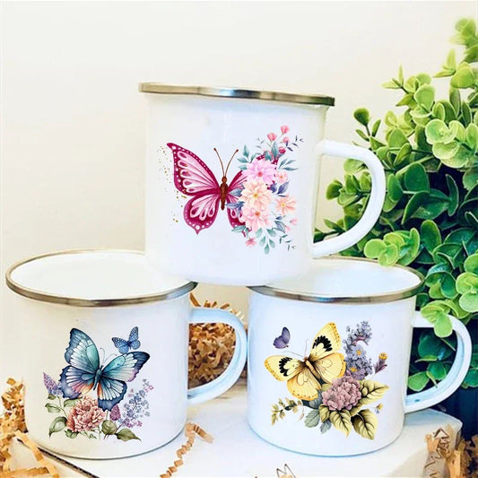 Creative Butterfly Flower Print Mug