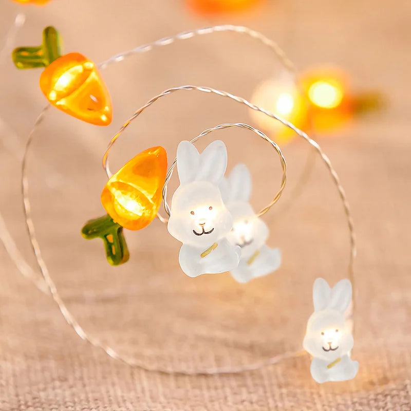 Lovely Bunny Carrot LED String Lights