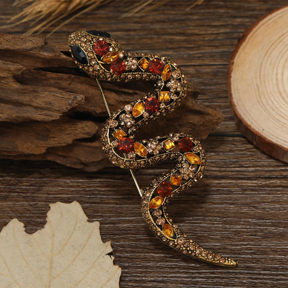 New Rhinestone Snake Brooches