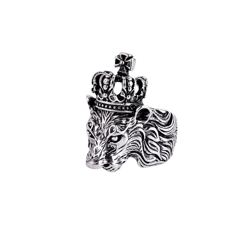 Unique Lion Crown Ring