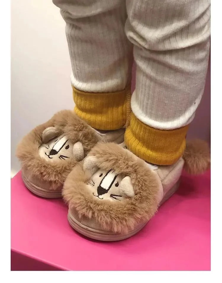 Cute Child Lion Slippers – animalchanel