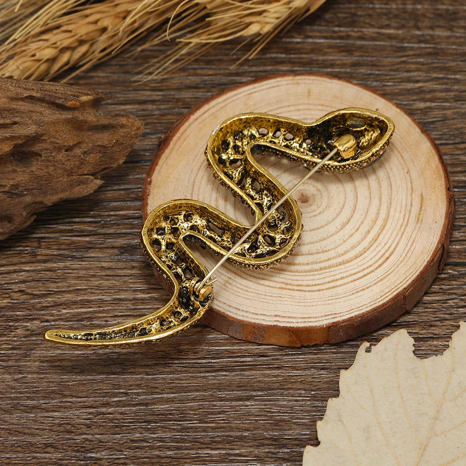 New Rhinestone Snake Brooches