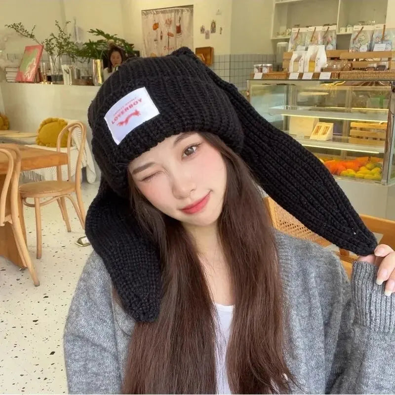 Cute Rabbit Ears Wool Hat