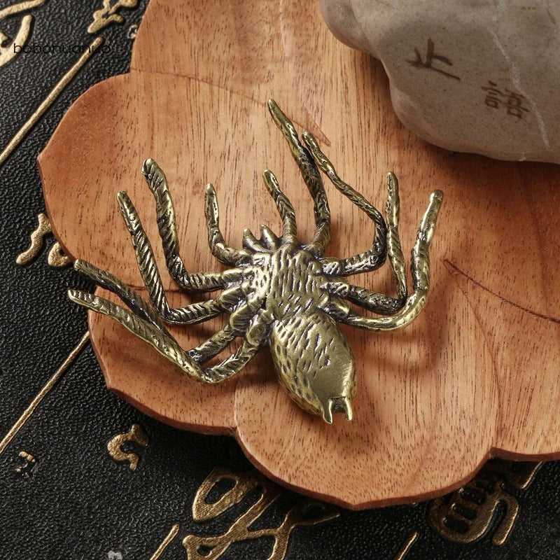 Solid Pure Copper Spider Statue