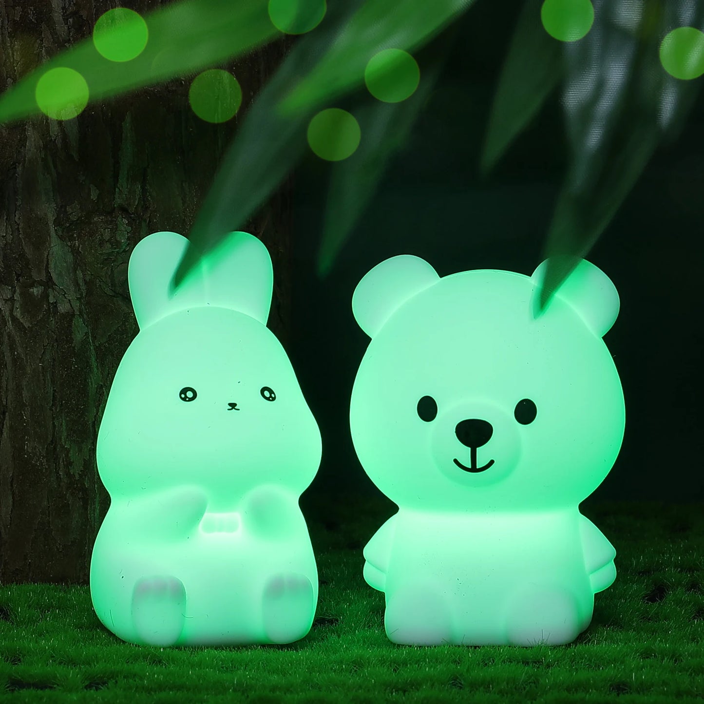 Cute Bear & Rabbit Mini Lamp