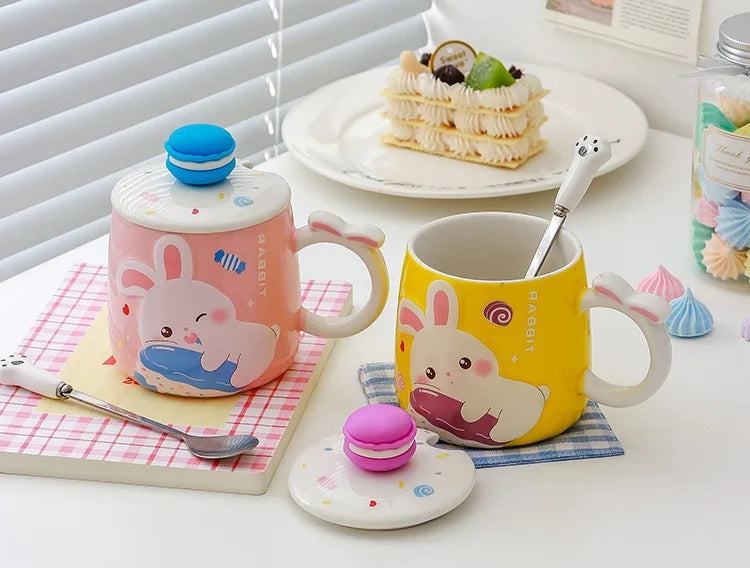 Cute bunny ceramic mug