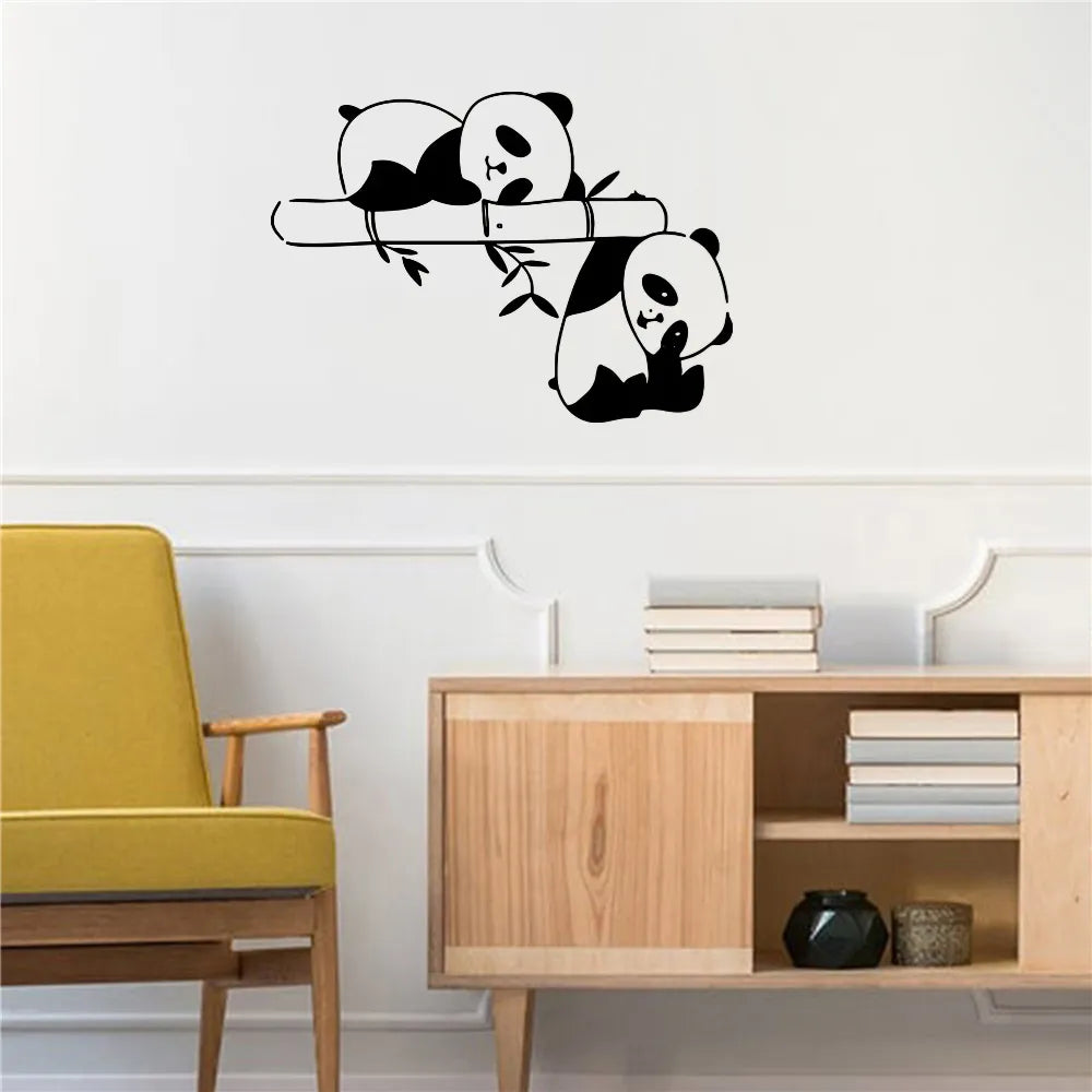 Sleeping Panda Bamboo Wall Decor