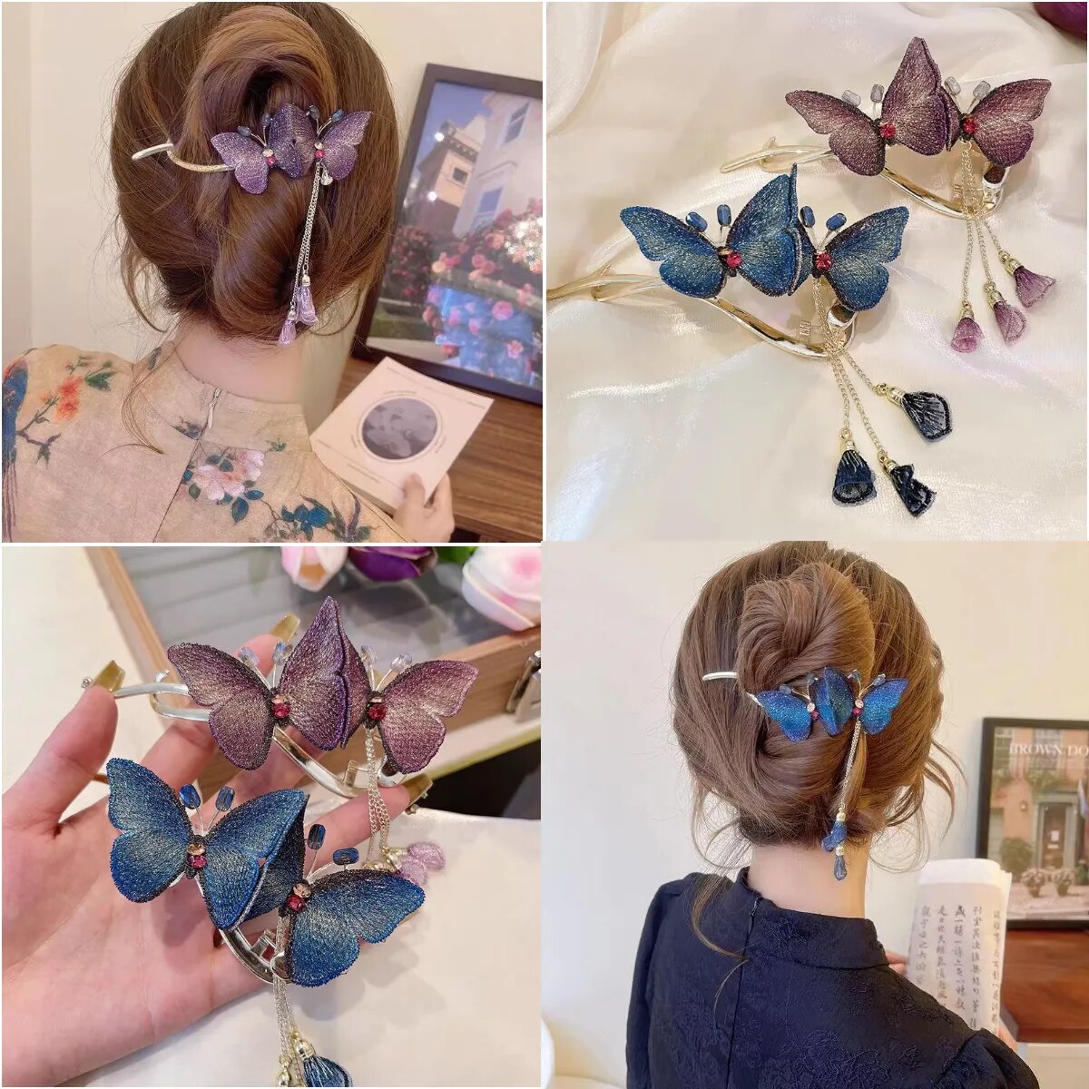 Luxury Butterfly Hair Clips